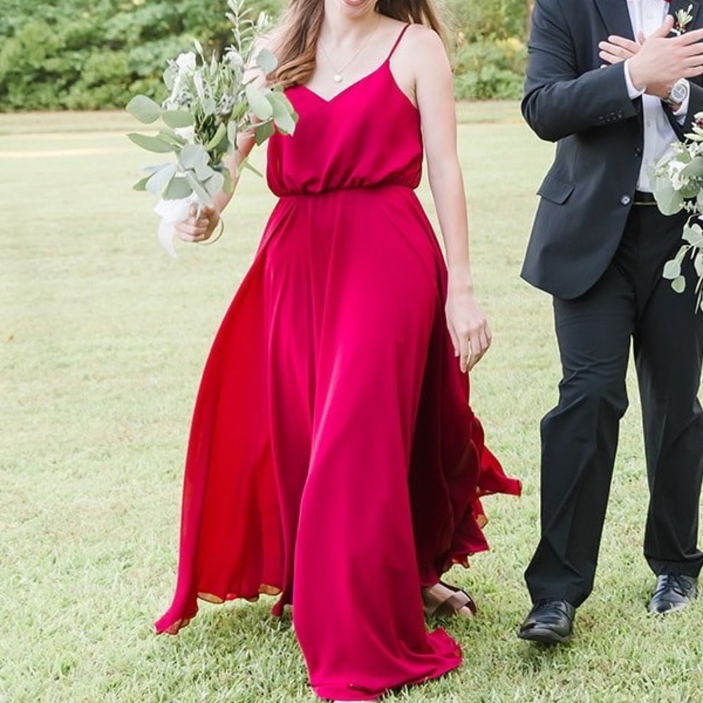 Azazie Burgundy Bridesmaid dress